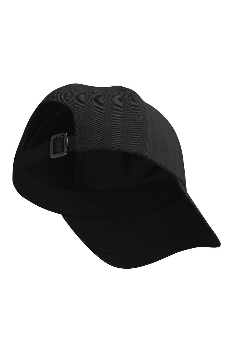 Zed Jersey Herringbone Adjustable Baseball Cap, Alternate, color, BLACK