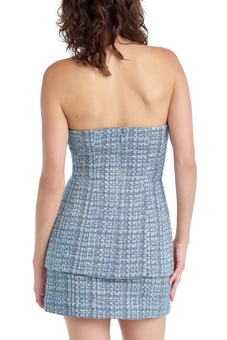 The Brooke Tweed Bustier, Alternate, color, SKY BLUE TWEED