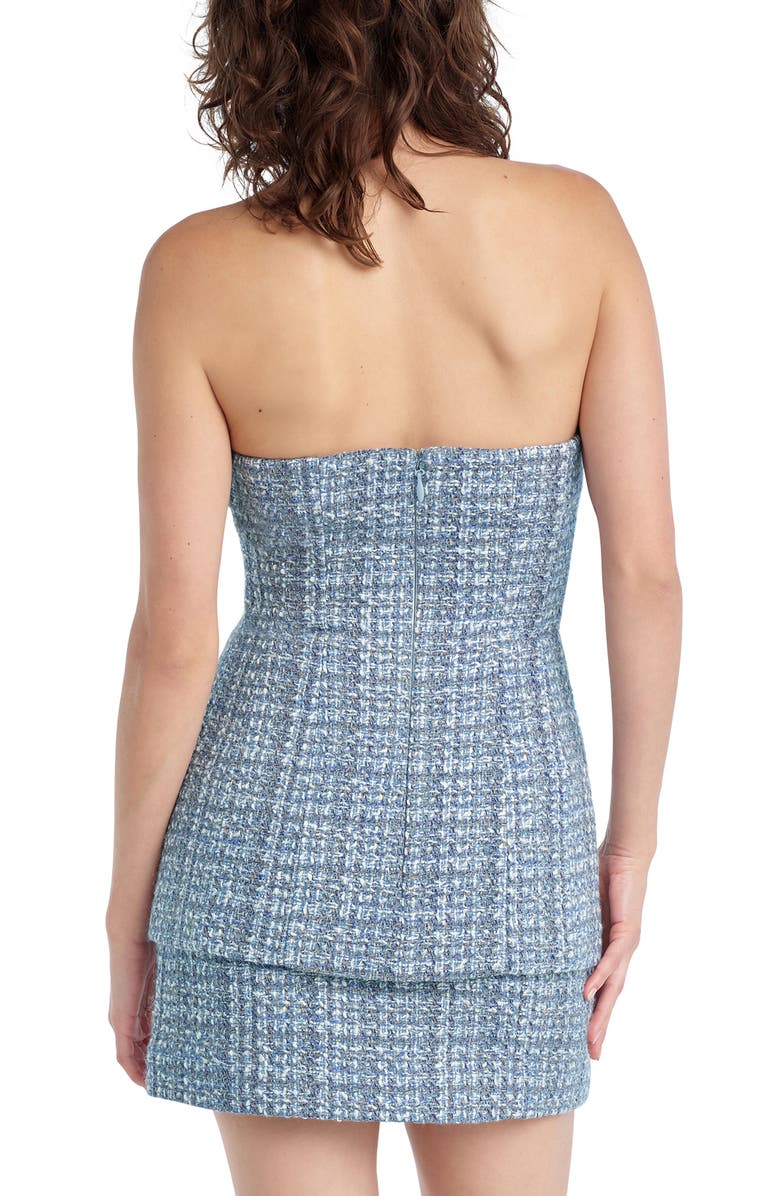 Favorite Daughter The Brooke Tweed Bustier, Alternate, color, Sky Blue Tweed