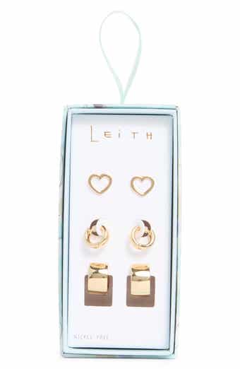 3-Pack Assorted Stud & Hoop Earrings