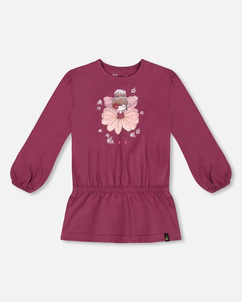 Deux Par Deux Jersey Long Sleeve T-Shirt - Peacoat Navy Unicorn
