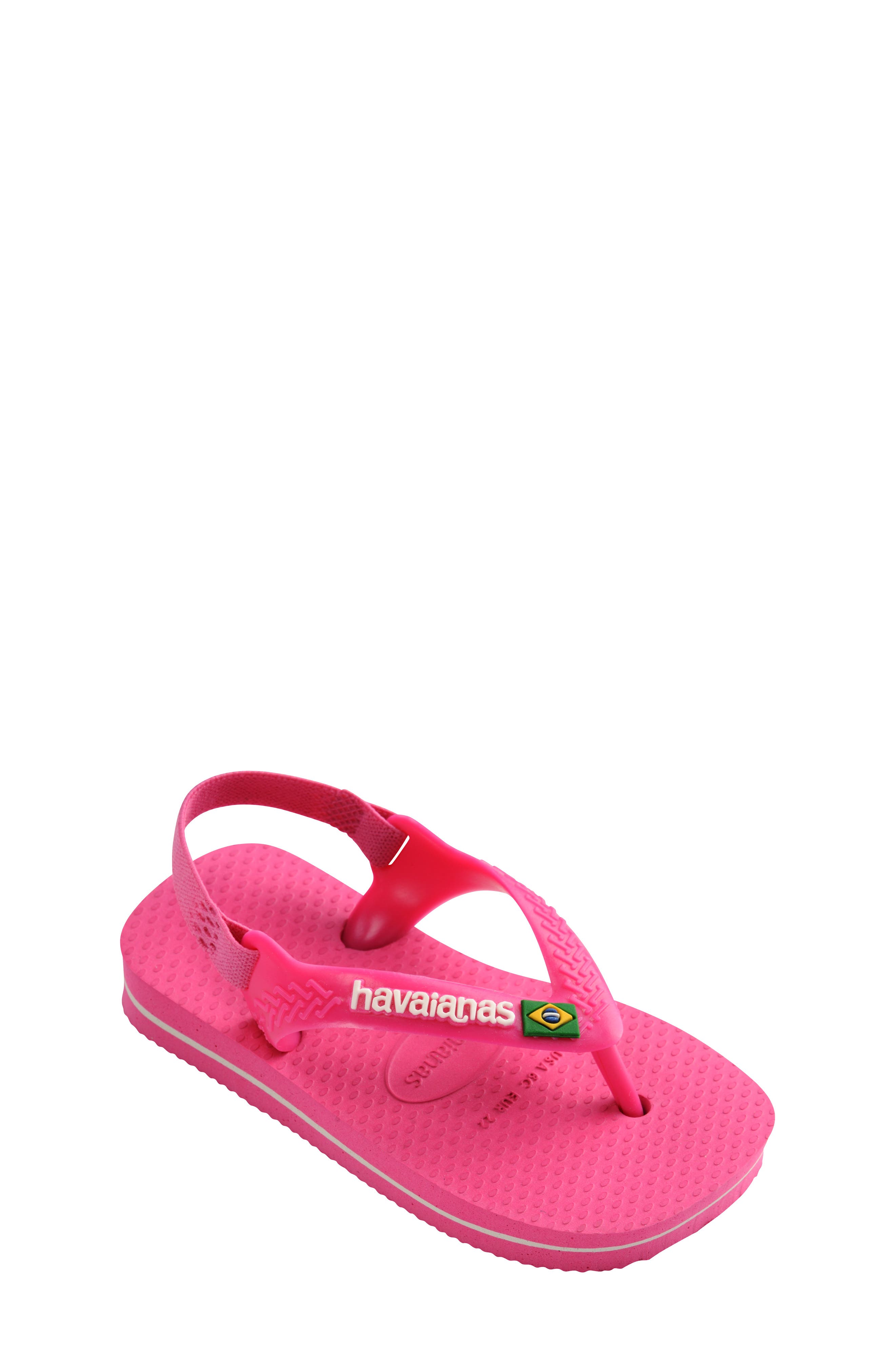 Baby Brazil Flip Flop, Main, color, ROSE GUM/ ROSE GUM