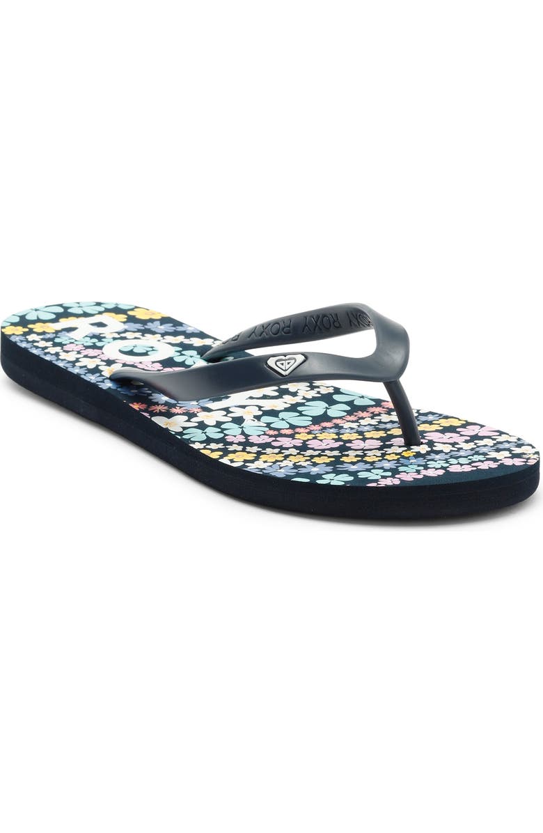 Roxy Tahiti VII Flip Flop, Main, color, Navy Overflow