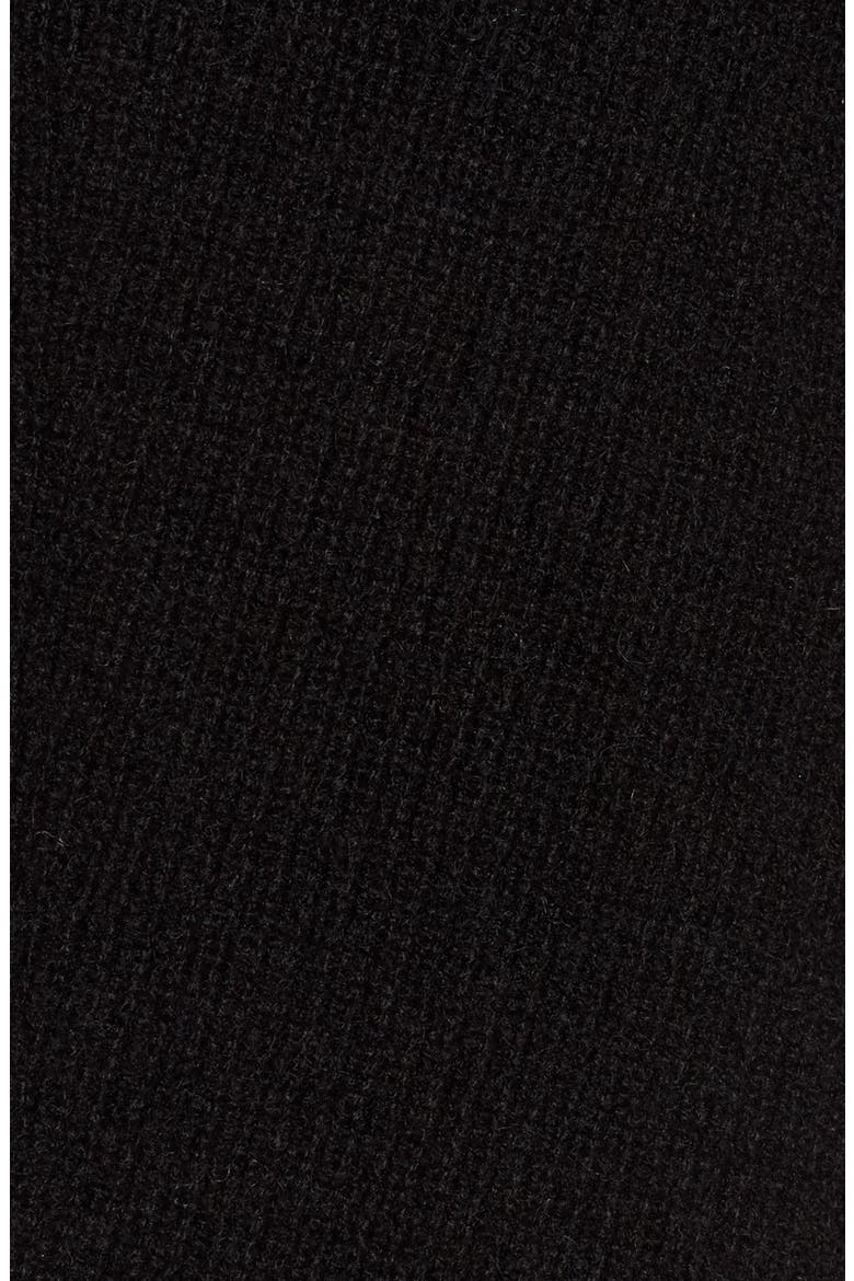 Side Button Cashmere Cardigan, Alternate, color, BLACK
