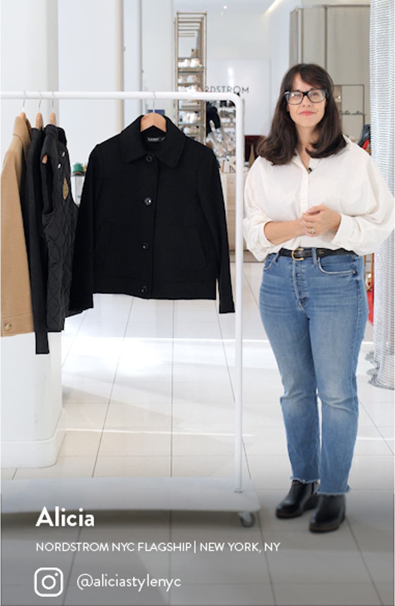 Wool Blend Felted Jacket, sales video thumbnail