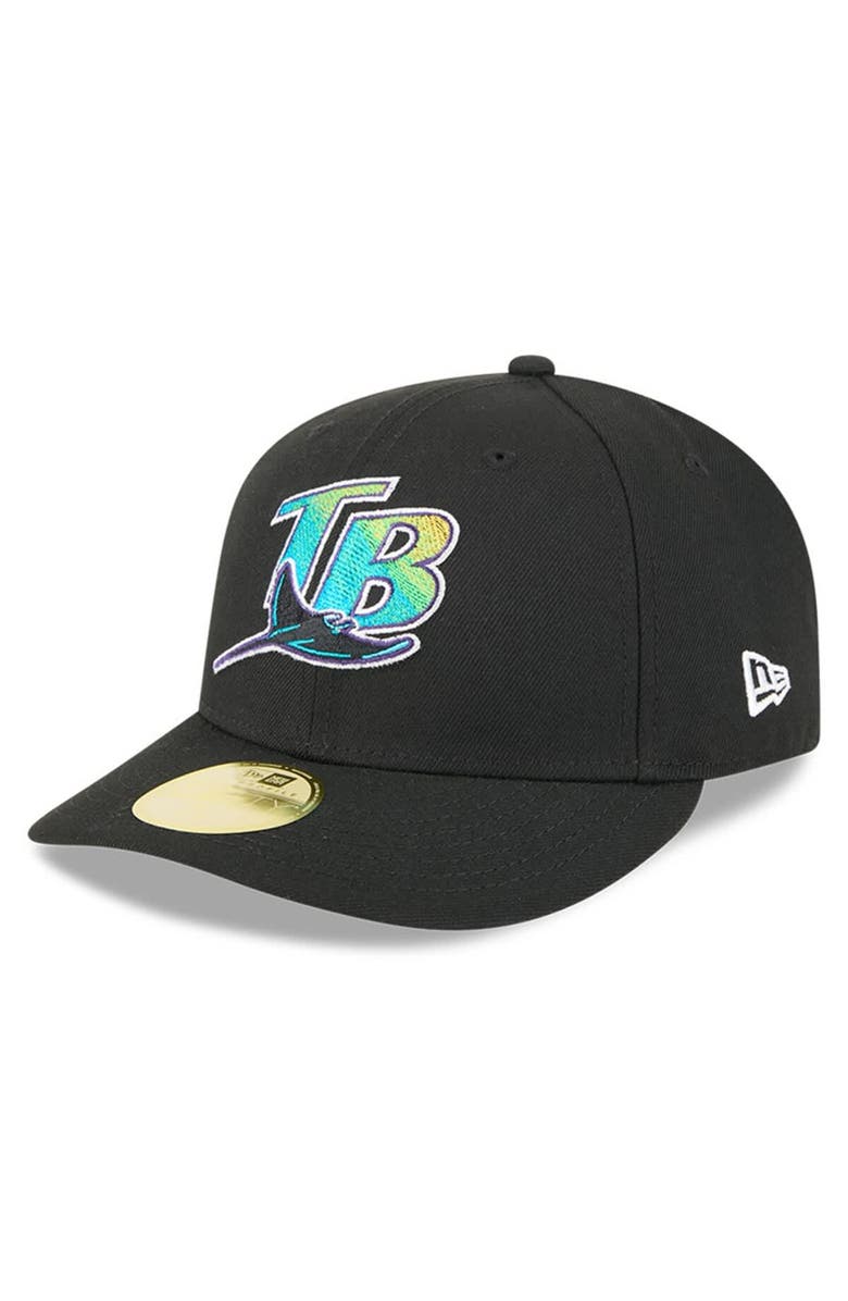 New Era Men's New Era Black Tampa Bay Rays Baseball Hall of Fame 59FIFTY Low Profile Fitted Hat, Alternate, color, 