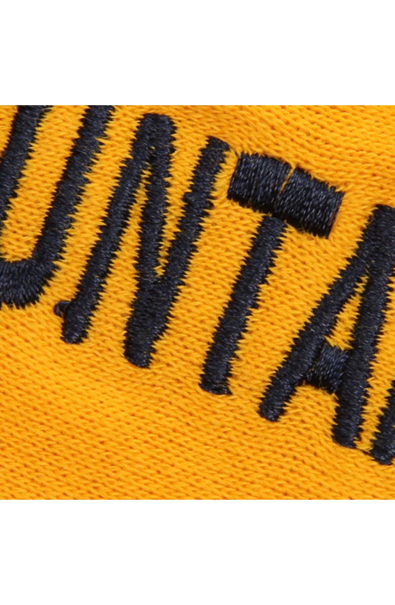 COLOSSEUM Women's Gold West Virginia Mountaineers Arch & Logo 1 Pullover Hoodie, Alternate, color,