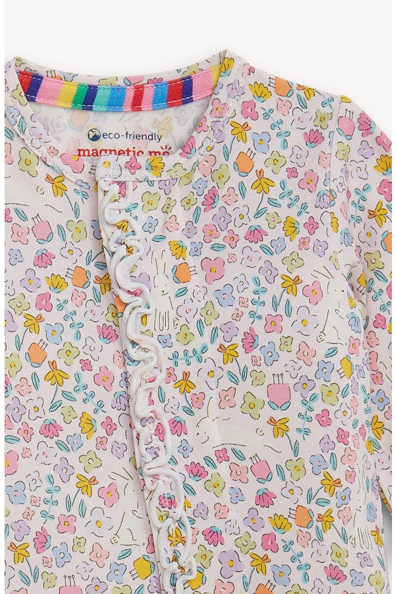 Bunny Blossom Magnetic Convertible Footie, Alternate, color, BUNNY