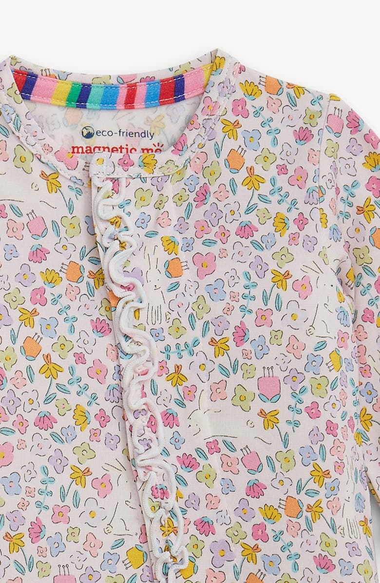 Magnetic Me Bunny Blossom Magnetic Convertible Footie, Alternate, color, Bunny