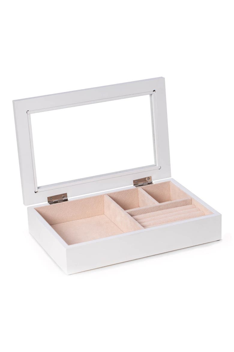 Glass Lid Valet Case, Alternate, color, WHITE