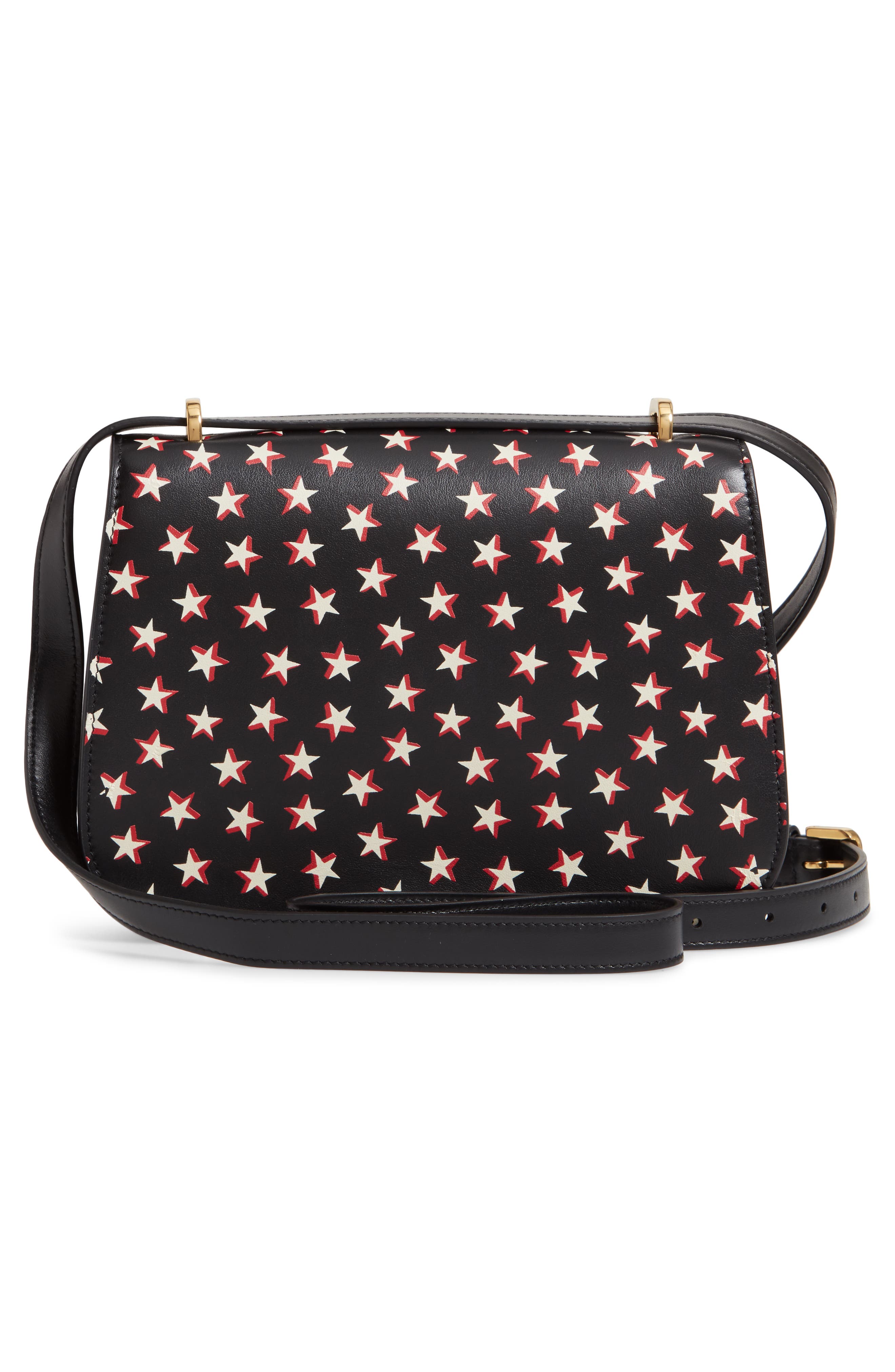 Saint Laurent Small Spontini Star Print Leather Crossbody Bag, Alternate, color, 