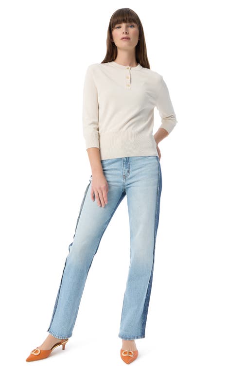 Do By Dee Ocleppo Tessa Henley Sweater In Almond Milk