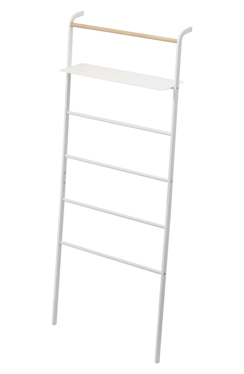 Yamazaki Leaning Storage Ladder, Main, color, White