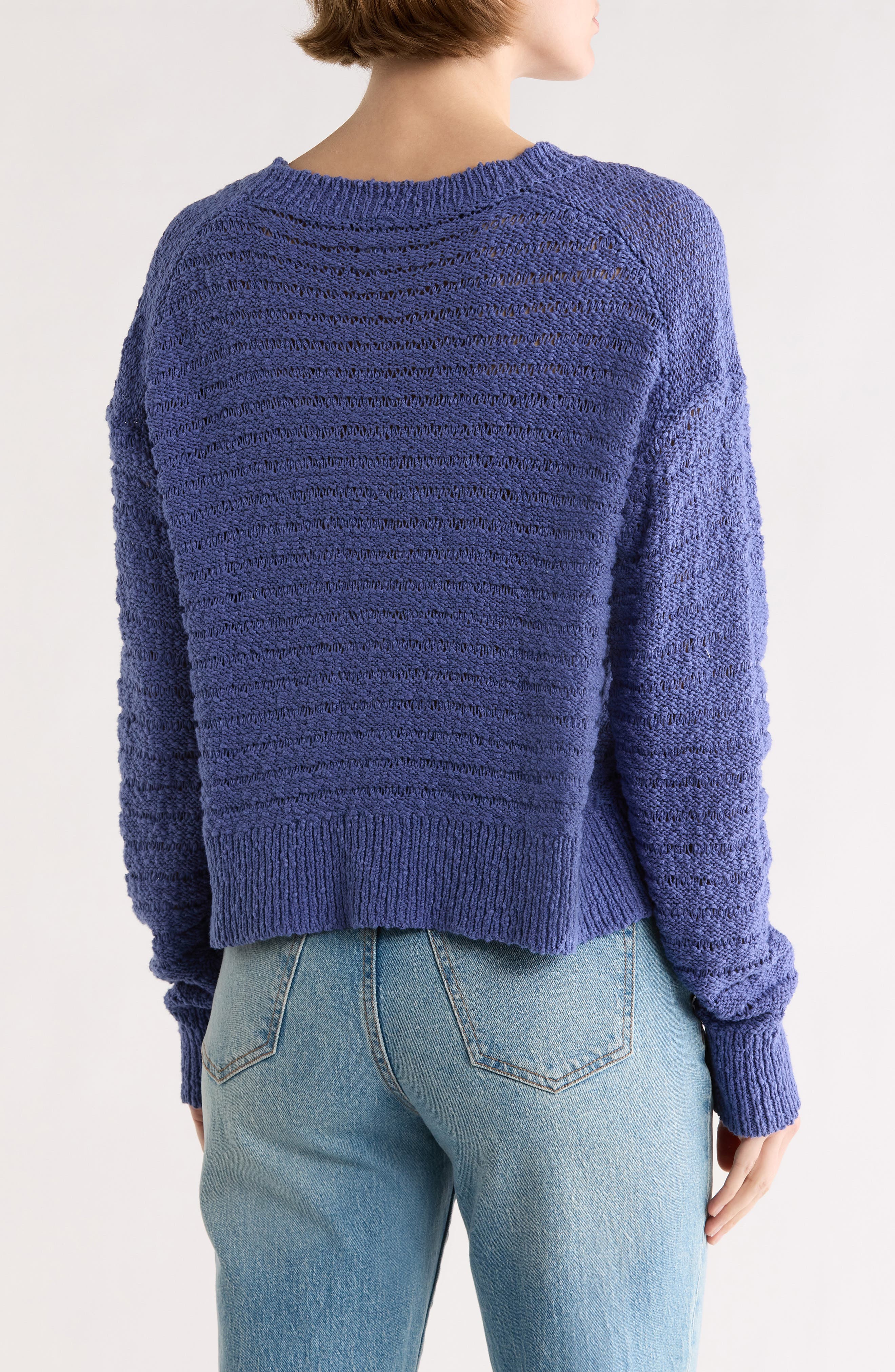 Open Stitch Cotton Sweater - image 2
