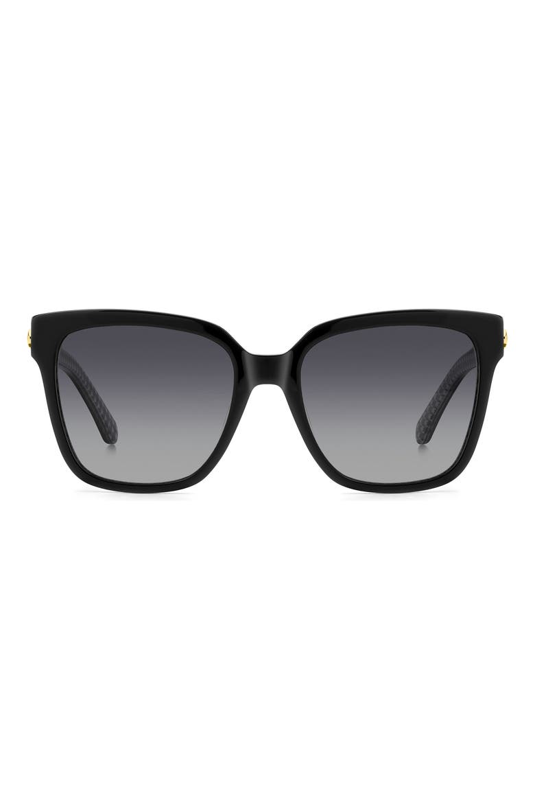 kiya 56mm gradient square sunglasses, Main, color, BLACK WHITE/ GREY POLAR