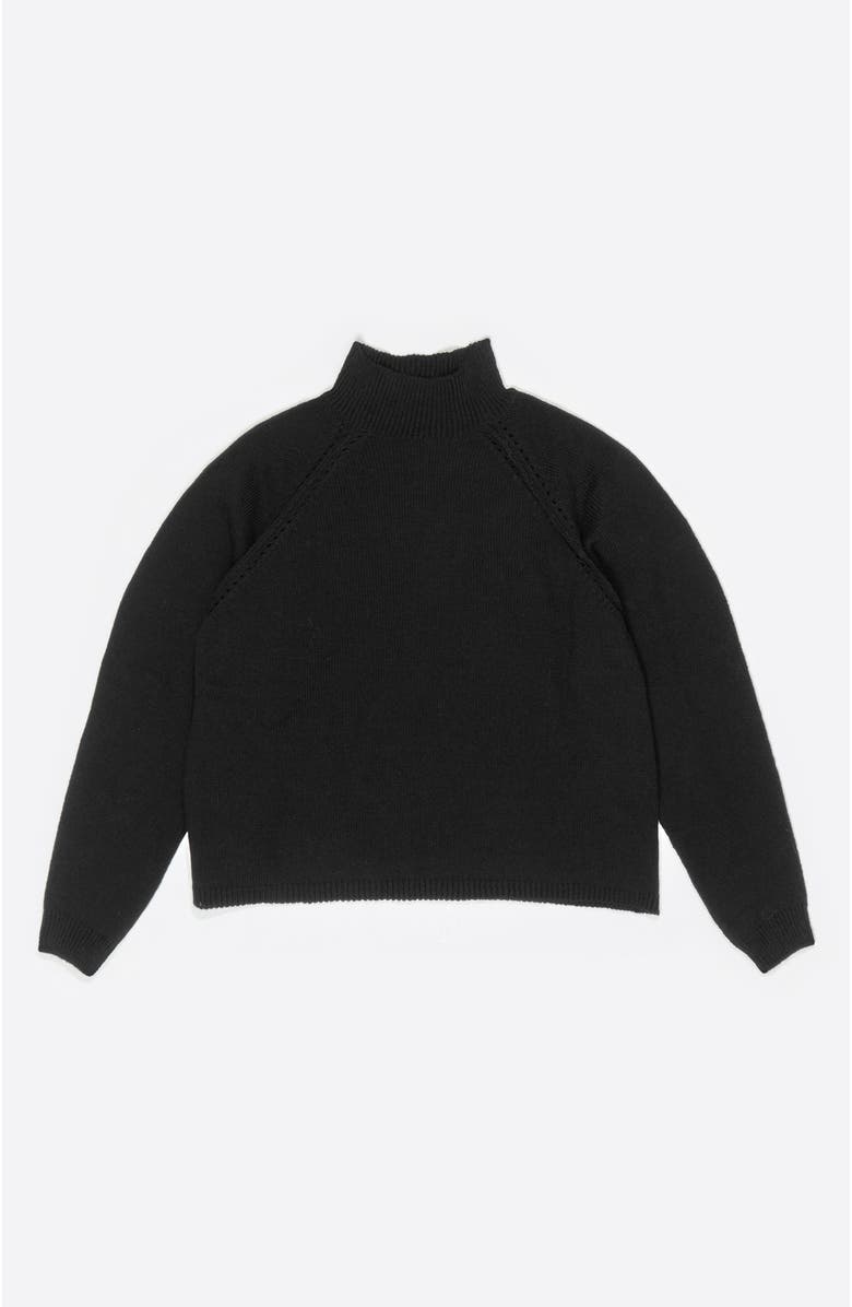 Bimba y Lola Wool High Neck Sweater, Main, color, Black