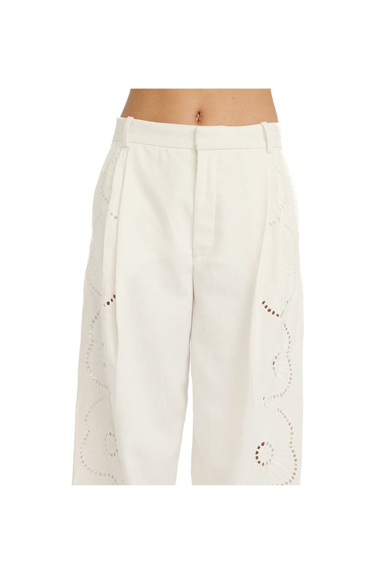 Resort Embroidered Pants Cover-Up, Alternate, color, Cream