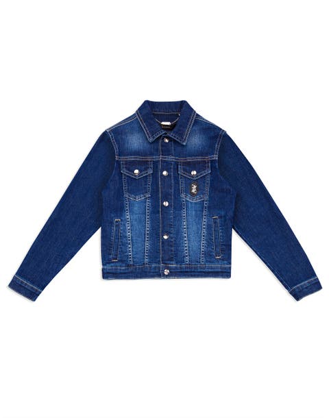 Stonewashed Denim Emblem Jacket Double B Boy