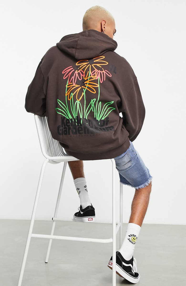 ASOS DESIGN Oversize Graphic Hoodie, Alternate, color,