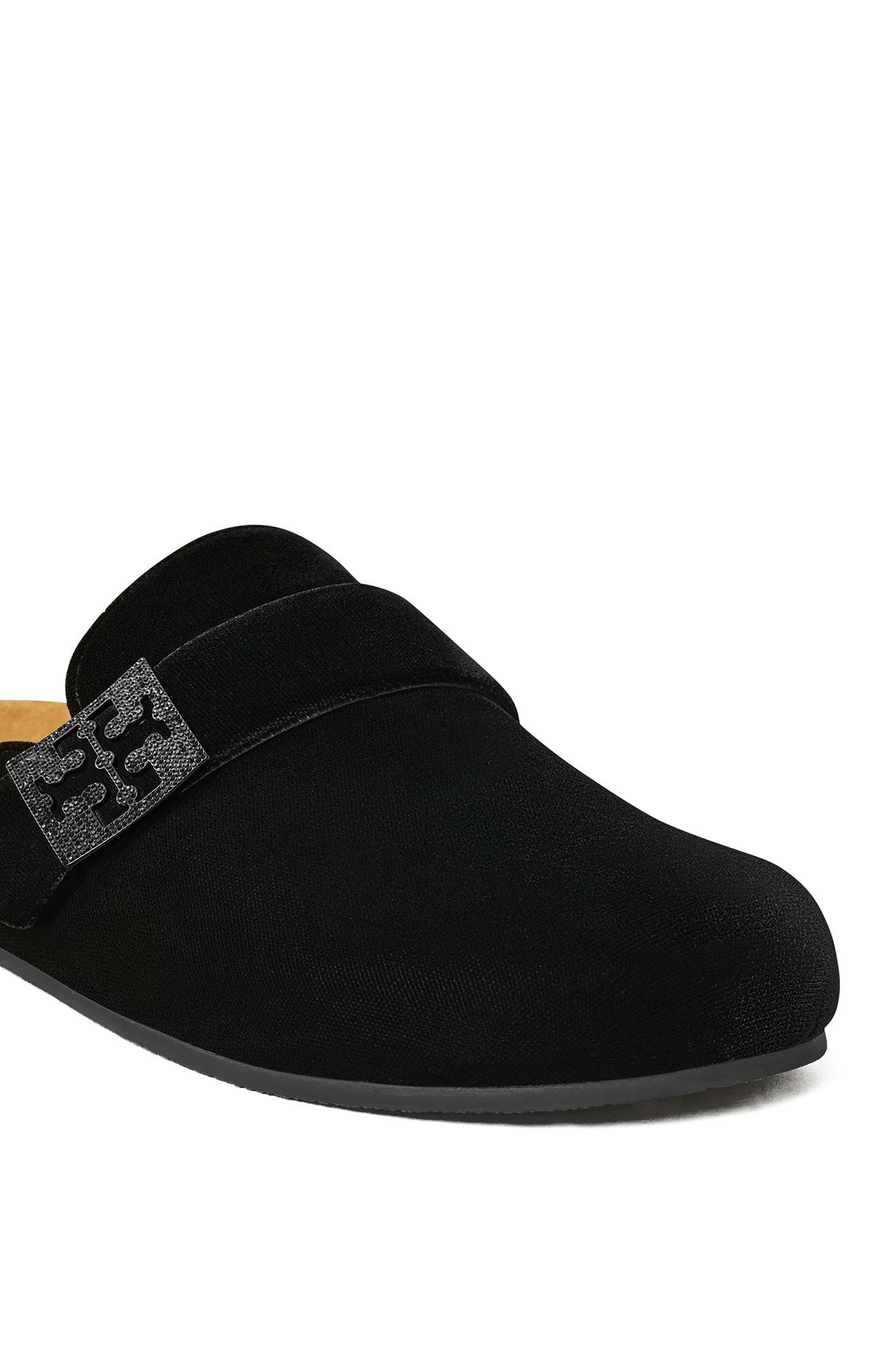 Tory Burch Mellow Pavé Mule, Alternate, color, Perfect Black / Jet