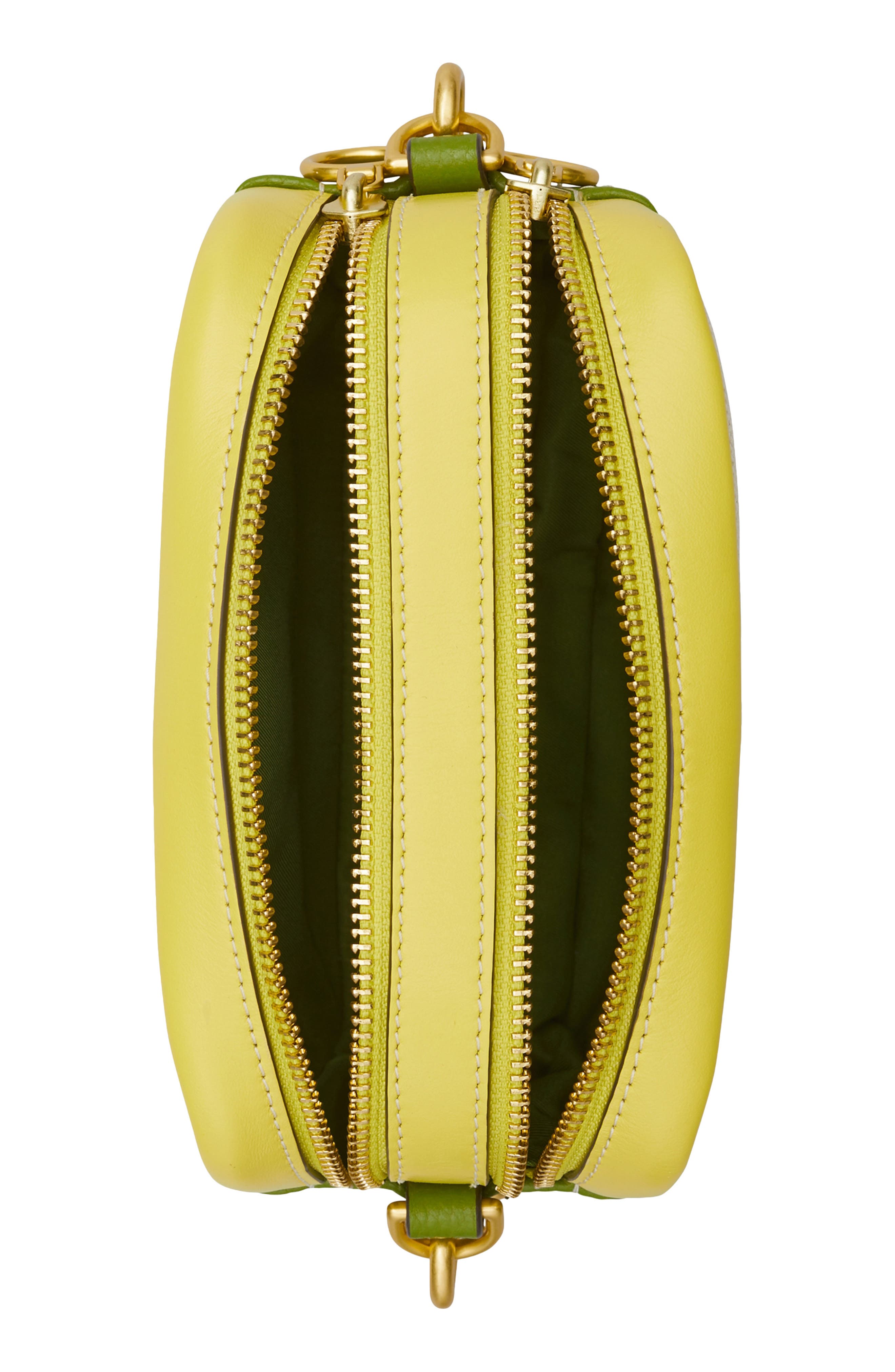 Tory Burch Perry Bombé Canvas & Leather Mini Crossbody Bag, Alternate, color, 