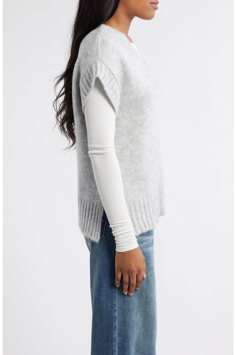 Cap Sleeve Knit Vest, Alternate, color, GREY