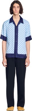SANDRO Micro cross motif shirt