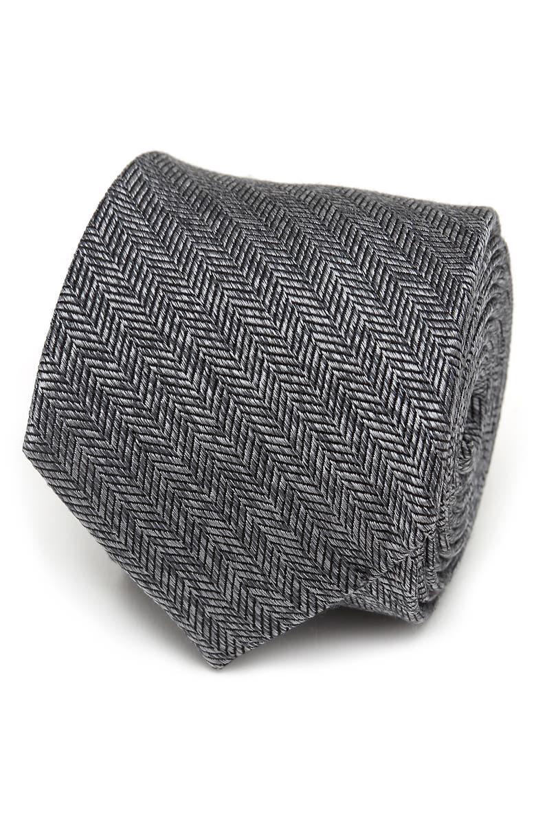 Cufflinks, Inc. Herringbone Silk Tie, Main, color, Gray