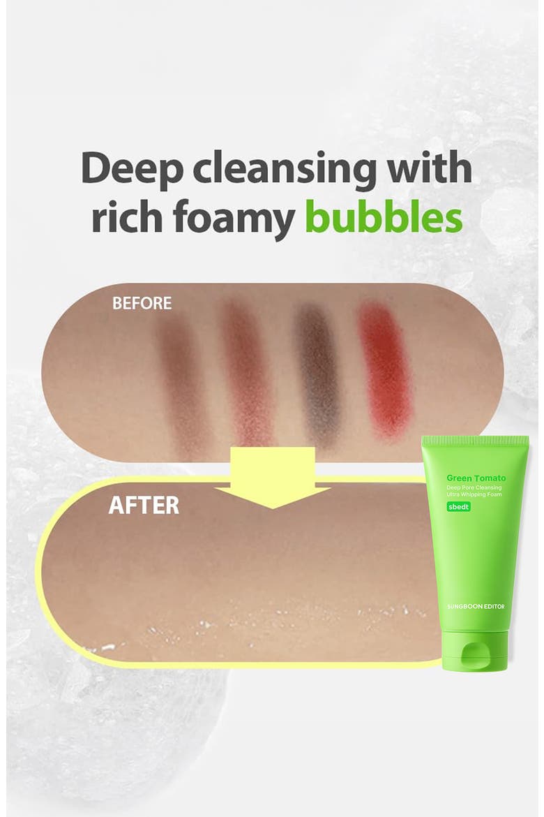 Green Tomato Deep Pore Cleansing Ultra Whipping Foam, Alternate, color, NO COLOR