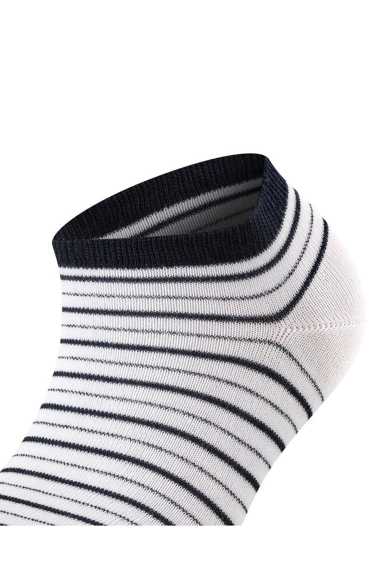 Stripe Shimmer Sneaker Socks, Alternate, color, White