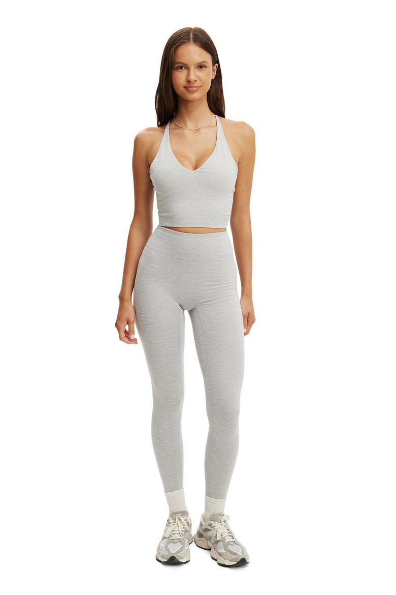 Women's Active Ultra Soft Contour Full Length Tight, Alternate, color, Light Grey Marle