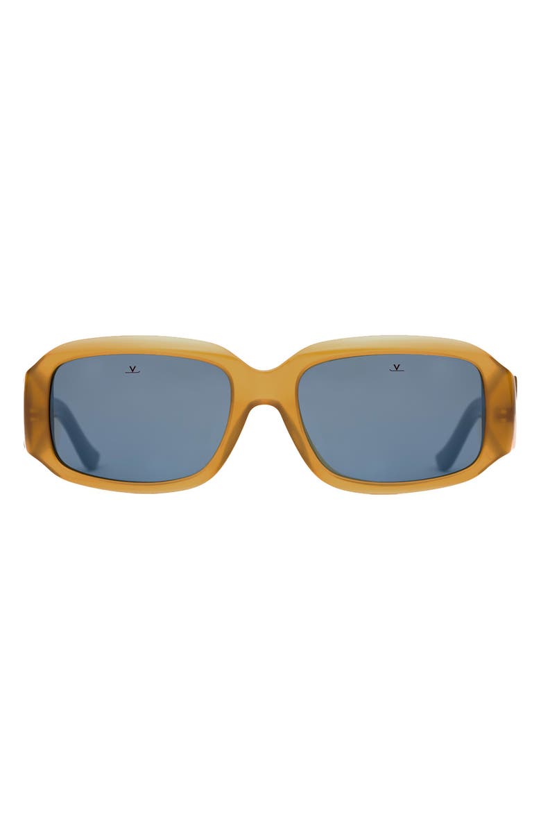 Vuarnet 55mm Resort Rectangular Sunglasses, Main, color, Ambre