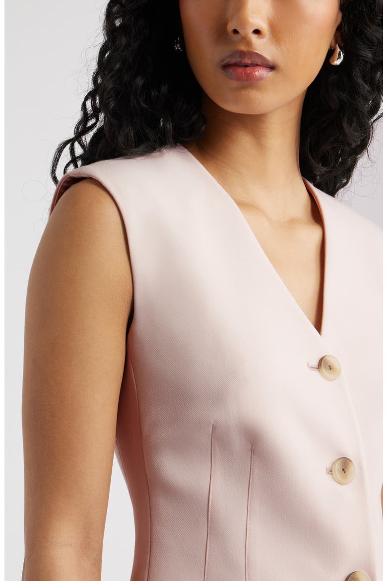 The Icon Darted Vest, Alternate, color, PINK PEONY BUD
