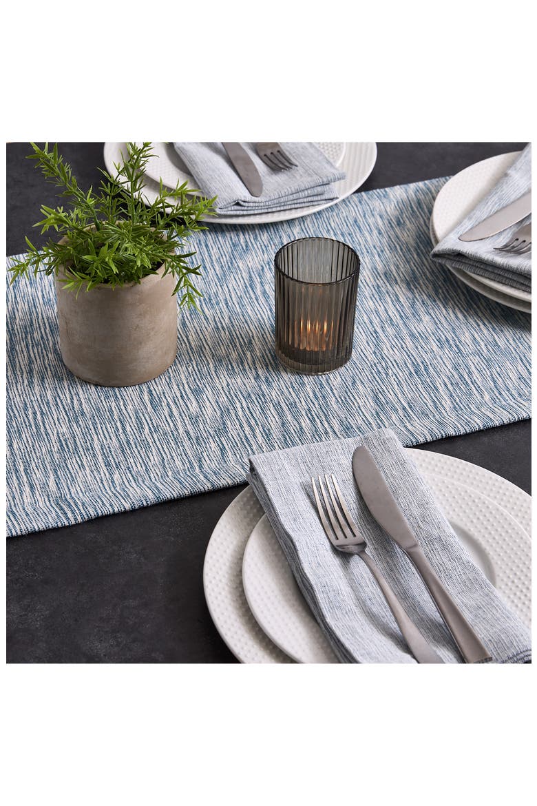 Stellar Blue Space Dyed Cotton Table Runner, Alternate, color, BLUE