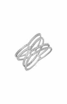 Rita 18k Gold Diamond Crisscross Ring