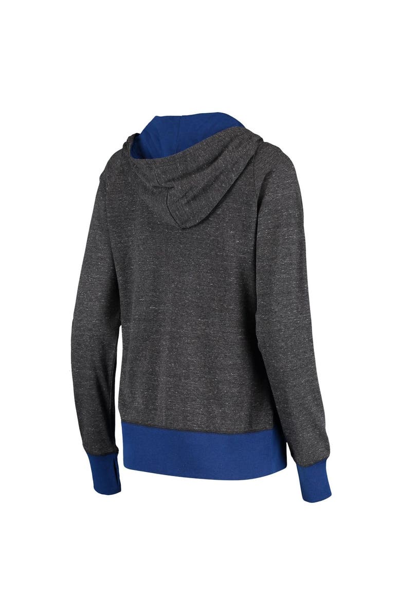 G-III 4HER BY CARL BANKS Women's G-III 4Her by Carl Banks Heathered Charcoal Chicago Cubs Chalk Talk Tri-Blend Hoodie Cardigan, Alternate, color,