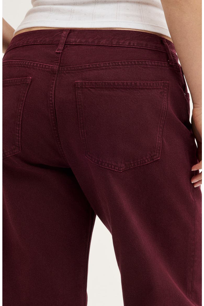 The Low-Rise Loose Jeans, Alternate, color, SMOKED CLARET