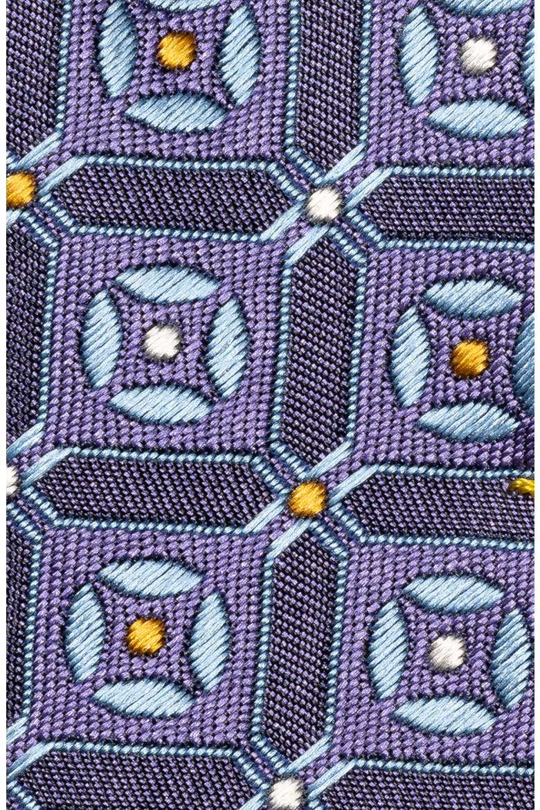 Geometric Woven Silk Tie, Alternate, color, MEDIUM PURPLE