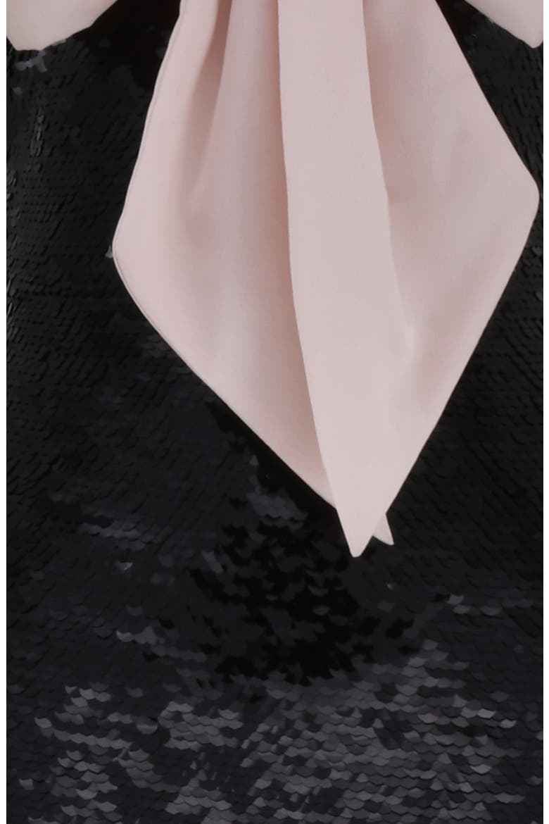 Holly Sequin Strapless Cocktail Dress, Alternate, color, BLACK