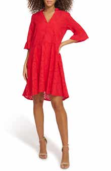 Kensie Embroidered Eyelet Tunic Dress