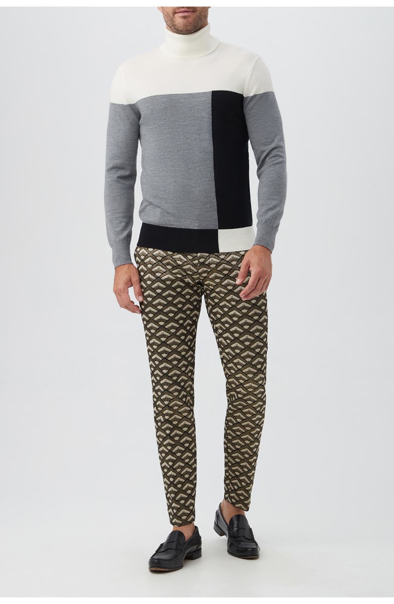 MR TURK Callisto Color Block Turle Neck Sweater, Alternate, color, Multi