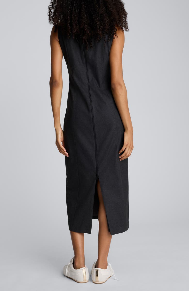 Kenneth Cole Modern Sleeveless Sheath Midi Dress, Alternate, color, Char Cole