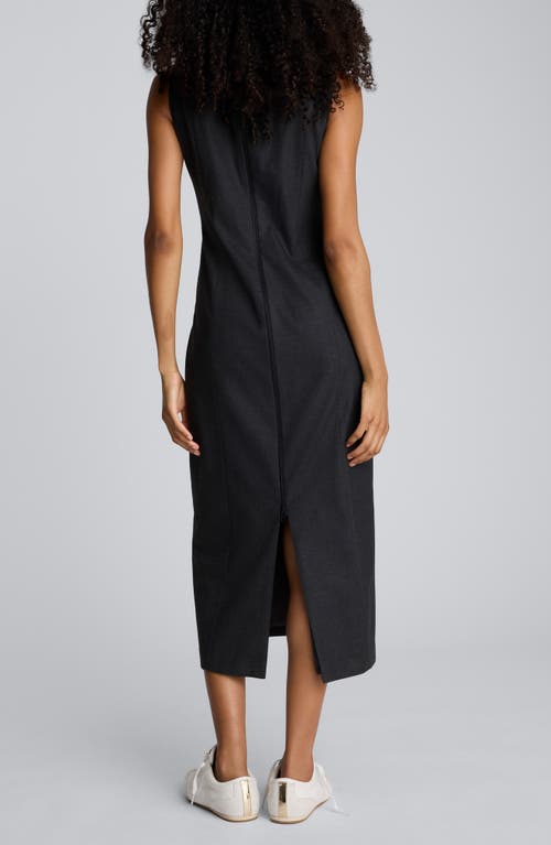 Kenneth Cole Modern Sleeveless Sheath Midi Dress In Black