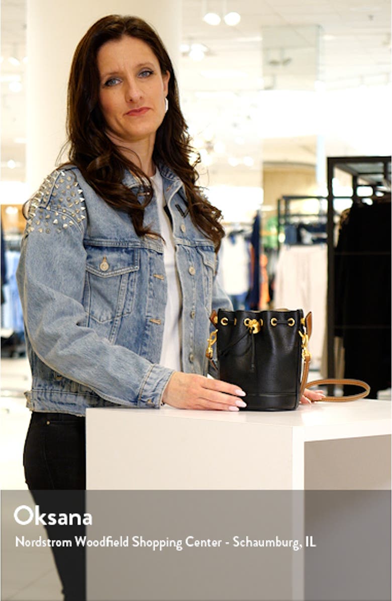 Mini T Monogram Perforated Leather Bucket Bag, sales video thumbnail