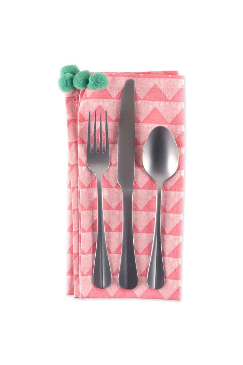 Bermuda Triangles Napkin Set/6, Alternate, color, Bermuda Pink