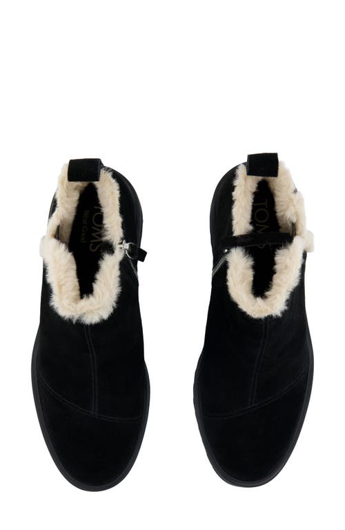 Toms Maude Faux Shearling Lined Bootie In Black