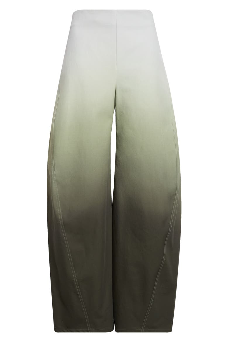 Gradient Twisted Seam Round Trousers, Alternate, color, VERT DE GRIS