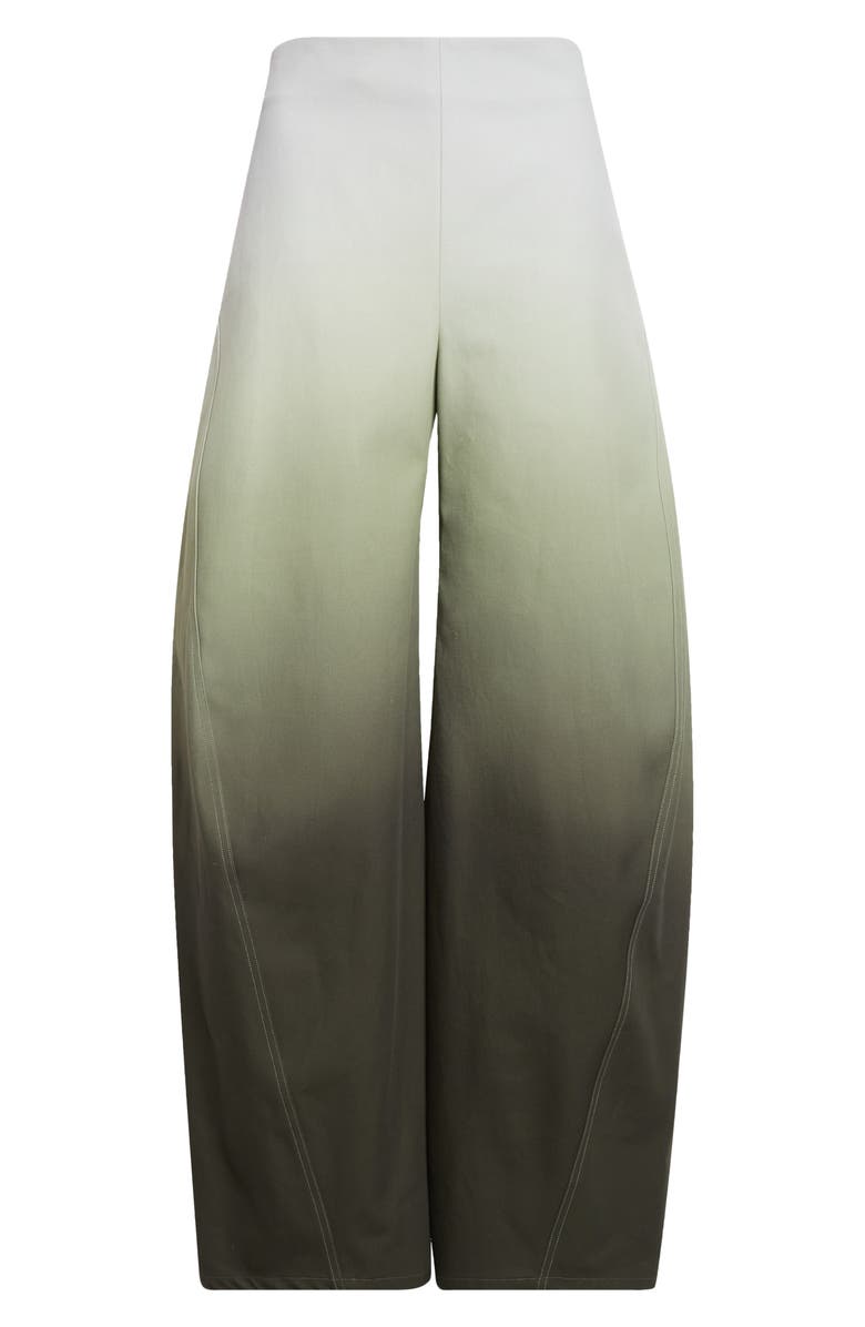 Alaïa Gradient Twisted Seam Round Trousers, Alternate, color, Vert De Gris