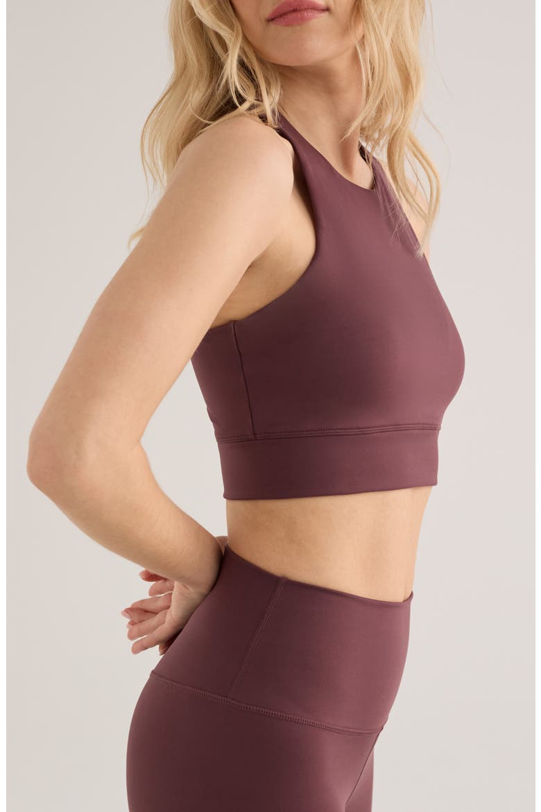 Bea Freesoft Racerback Bralette, Alternate, color, HUCKLEBERRY