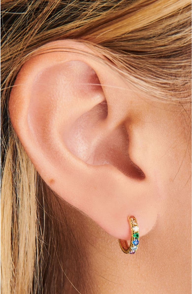 Little Sky Stone Beaded Huggie Earrings, Alternate, color, 